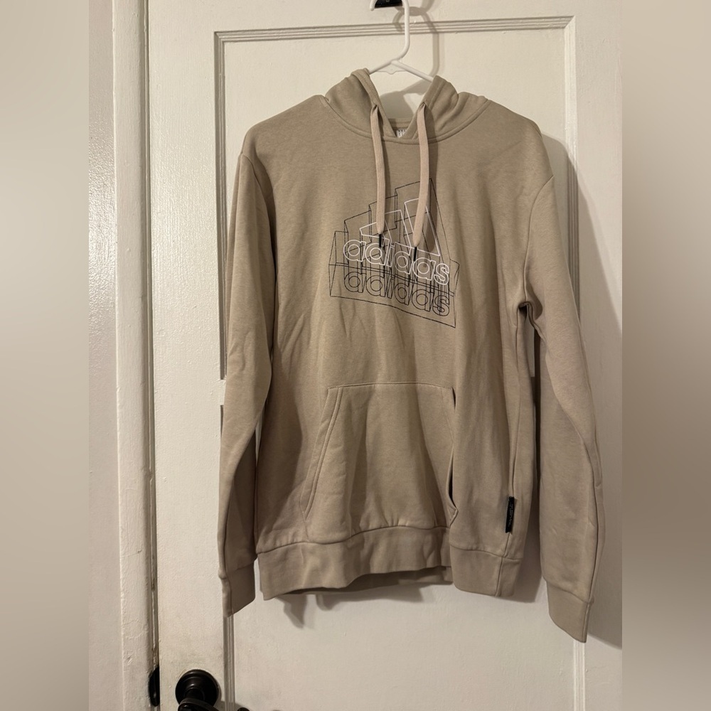 Men beige, Adidas hoodie size small